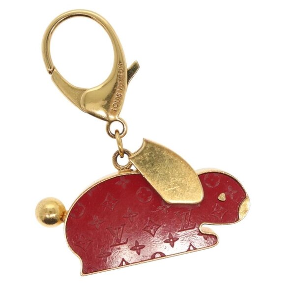 LOUIS VUITTON Bijoux Sac Animalia Lapin Charm Metal Red M66129 LV Auth 140085 - Picture 9 of 13
